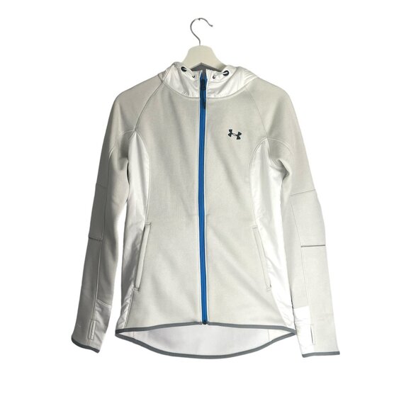 Under Armour UA White Swacket Size XS Activewear Gym Workout Running - Picture 2 of 15